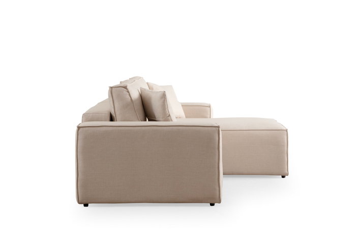 Atelier Del Sofa Sofá-Cama Esquinero Ecru 260cm Ancho x 170cm Profundidad, convertible en cama 206cm x 145cm